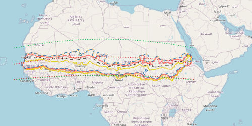 1- Limiti del Sahel secondo diversi Autori