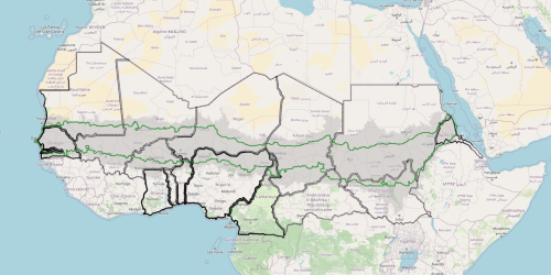 6- A first cartographic synthesis: Pluviometric and political Sahel